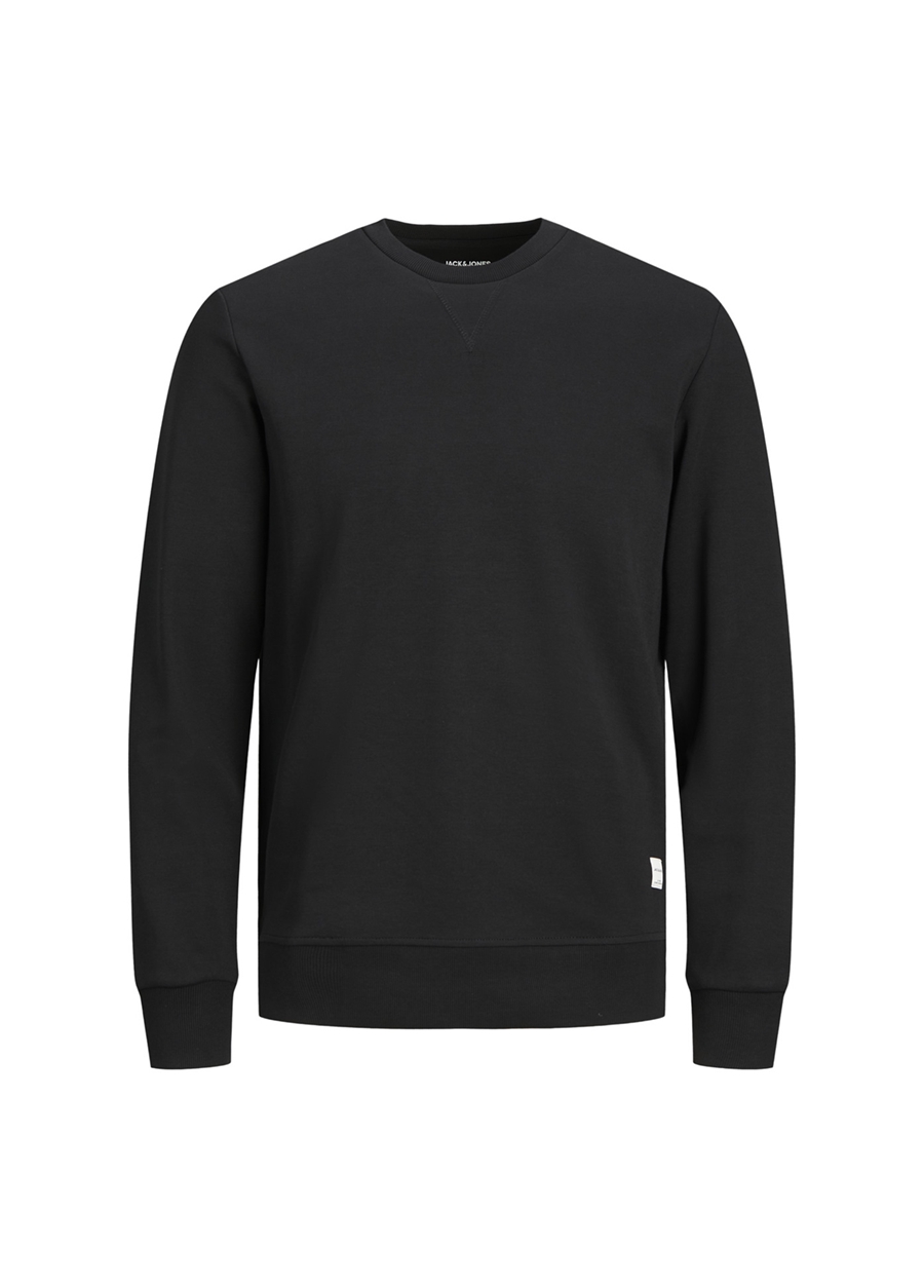 Jack & Jones Bisiklet Yaka Siyah Erkek Sweatshırt 12181903_JJEBASIC SWEAT CREW NECK N_3