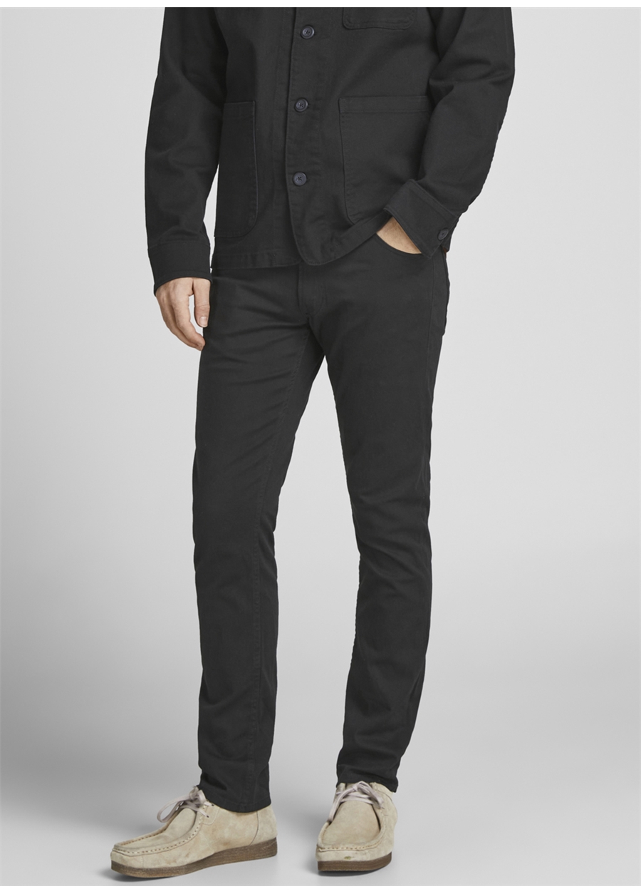 Jack & Jones 12201530_JPSTGLENN JJORIGINAL AKM Siyah Erkek Düşük Bel Slim Fit Denim Pantolon_1