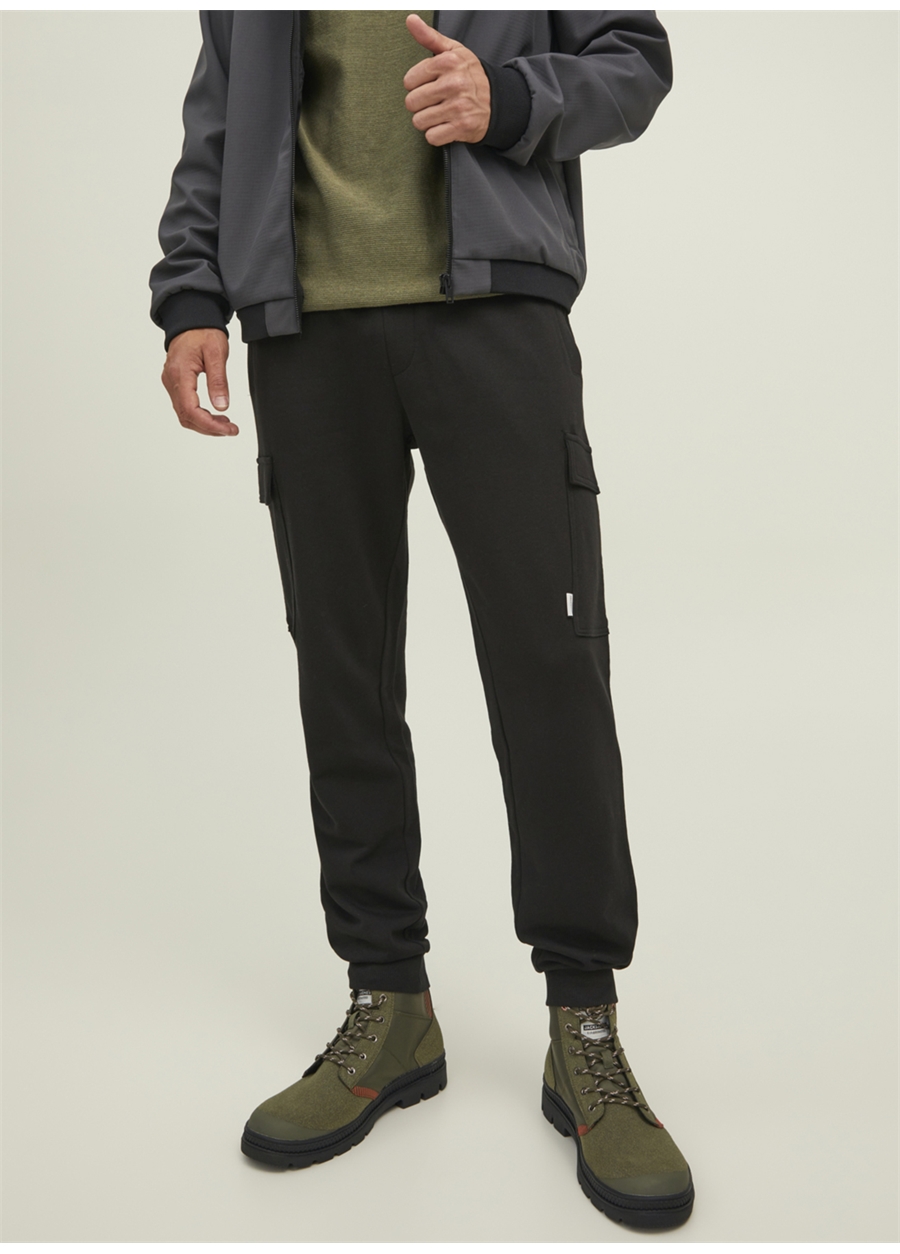 Jack & Jones Regular Fit Siyah Erkek Eşofman Altı 12212170_JPSTGORDON JJSHARK SWEAT C_1