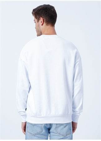 Jack & Jones Bisiklet Yaka Beyaz Erkek Sweatshırt 12213688_JPRBLAKAM BRANDING SWEAT C_3