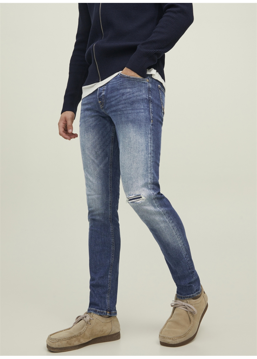 Jack & Jones 12213182_JJIGLENN JJORIGINAL RA 094 Erkek Düşük Bel Slim Fit Denim Pantolon_2