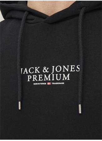 Jack & Jones Kapüşon Yaka Siyah Erkek Sweatshırt 12216335_JPRBLUARCHIE SWEAT HOOD NO_4