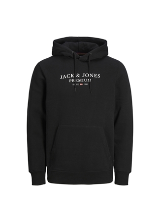 Jack & Jones Kapüşon Yaka Siyah Erkek Sweatshırt 12216335_JPRBLUARCHIE SWEAT HOOD NO_5