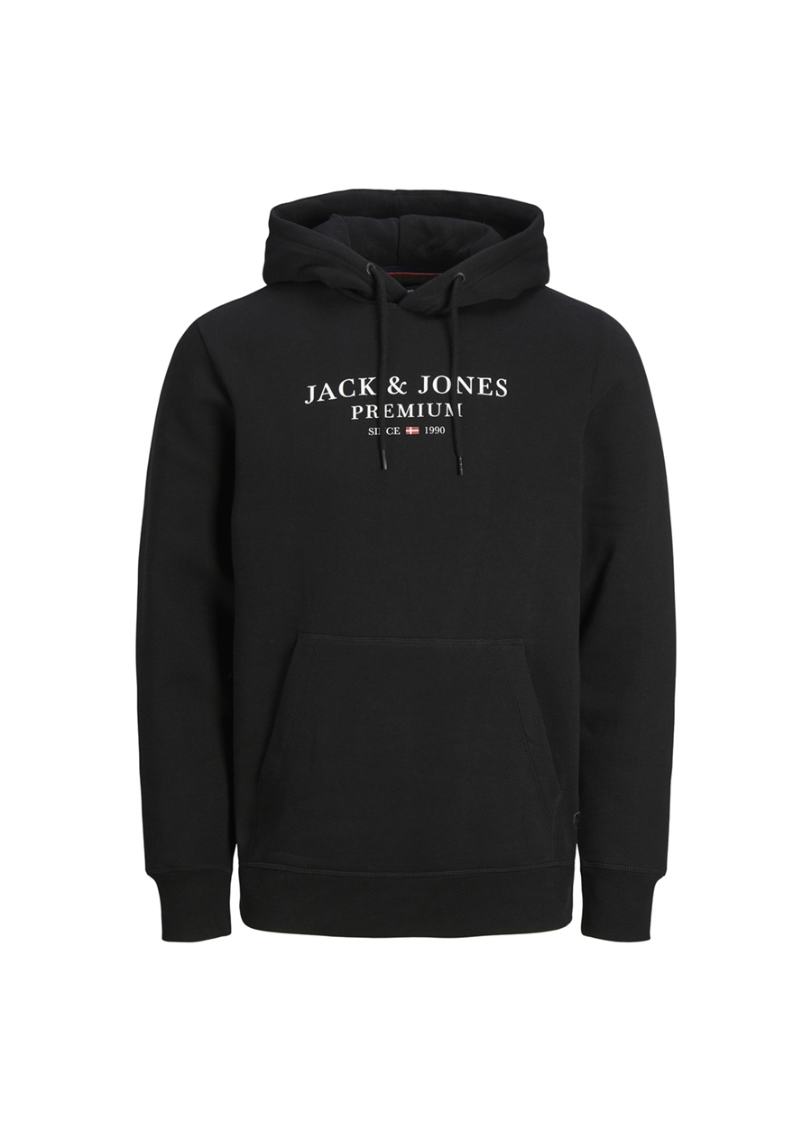 Jack & Jones Kapüşon Yaka Siyah Erkek Sweatshırt 12216335_JPRBLUARCHIE SWEAT HOOD NO_5