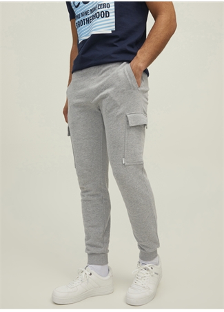 Jack & Jones Regular Fit Açık Gri Erkek Eşofman Altı 12212170_JPSTGORDON JJSHARK SWEAT C_2