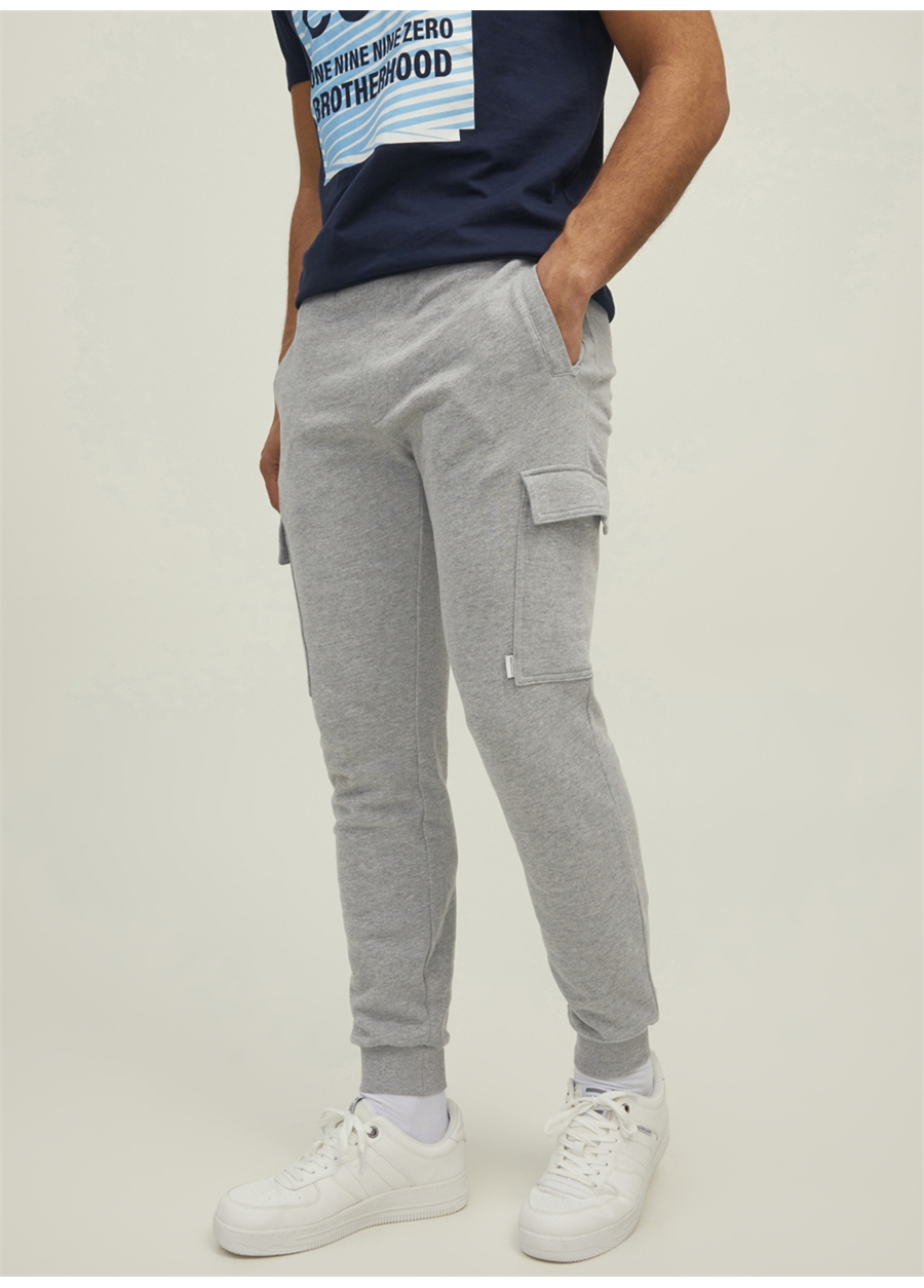 Jack & Jones Regular Fit Açık Gri Erkek Eşofman Altı 12212170_JPSTGORDON JJSHARK SWEAT C_2