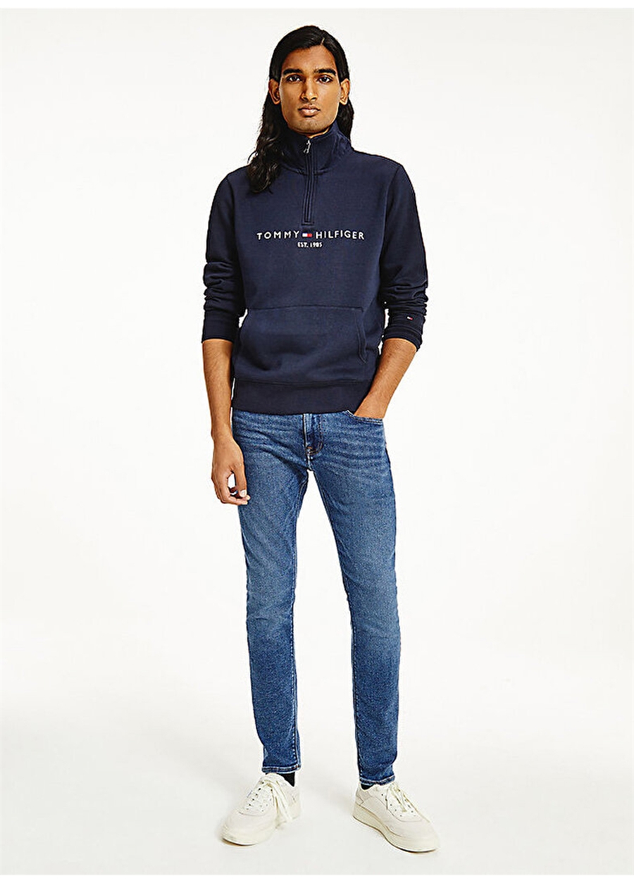 Tommy Hilfiger Mavi Erkek Sweatshırt MW0MW20954DW5_0