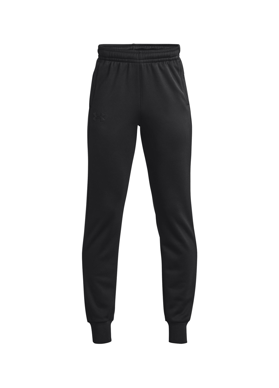 Under Armour Siyah Erkek Çocuk Lastikli Diz Üstü Bol Kesim Düz Eşofman Altı 1373543-001 UA Armour Fleece Jogger_0