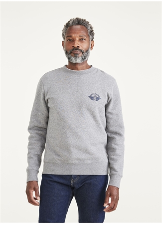 Dockers Regular Fit Gri Erkek Crewneck Sweatshirt A3199-0008