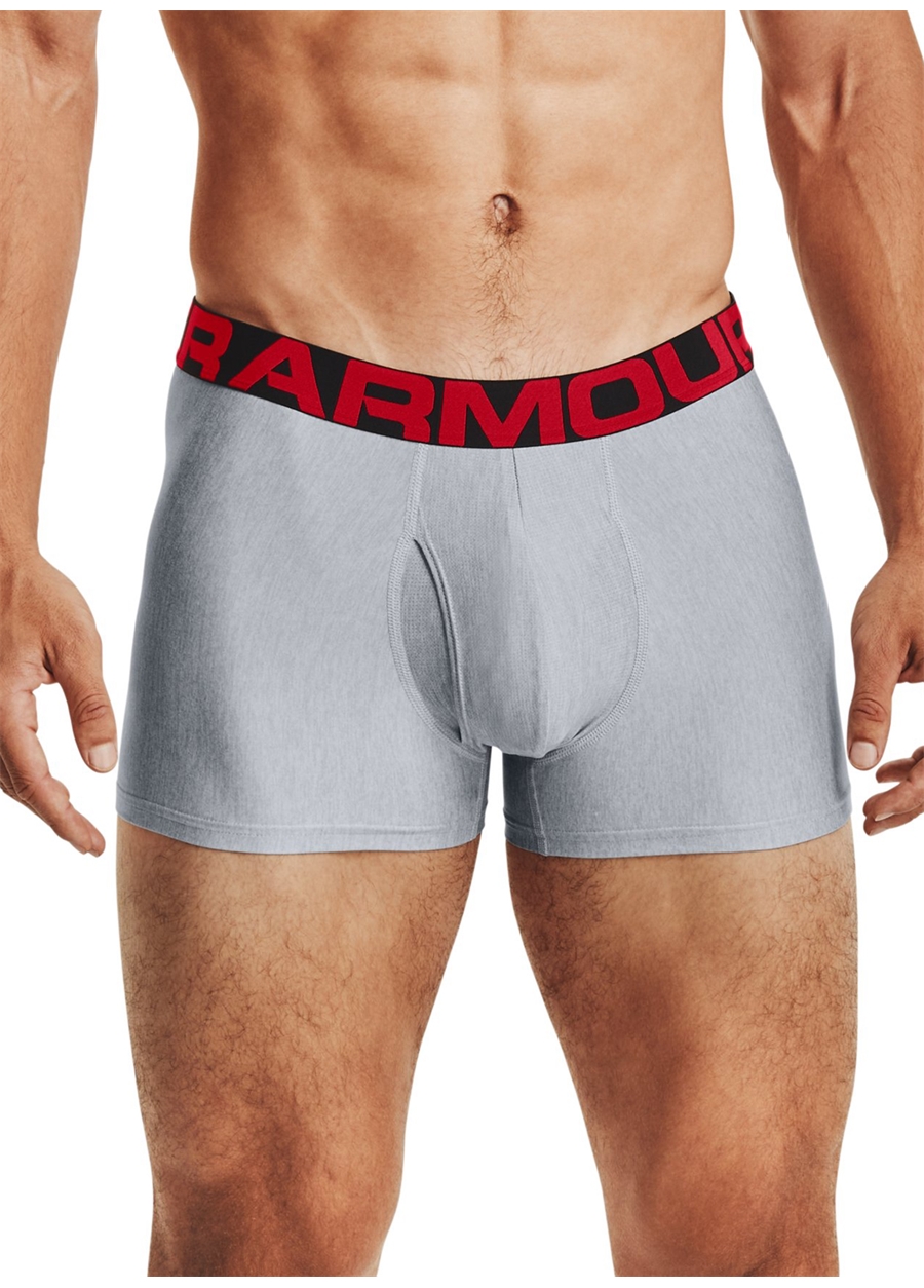 Under Armour Gri Erkek 2Li Boxer 1363618 UA Tech 3In 2 Pack_0