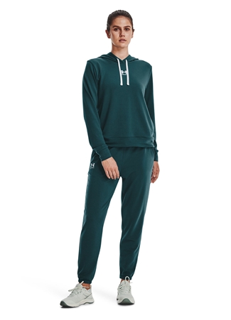 Under Armour Kapüşon Yaka Beyaz Kadın Sweatshırt 1369855 Rival Terry Hoodie