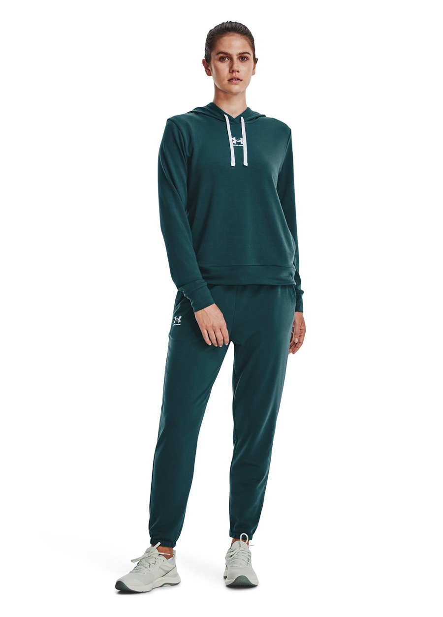 Under Armour Kapüşon Yaka Beyaz Kadın Sweatshırt 1369855 Rival Terry Hoodie_0