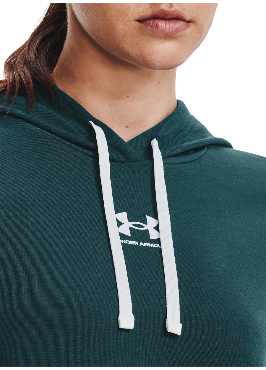 Under Armour Kapüşon Yaka Beyaz Kadın Sweatshırt 1369855 Rival Terry Hoodie_3