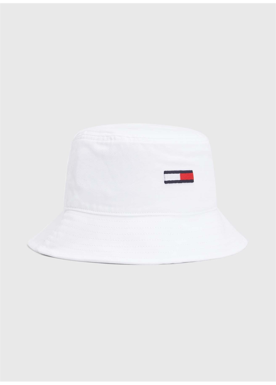 Tommy Hilfiger Beyaz Bucket Şapka AM0AM07525YBR