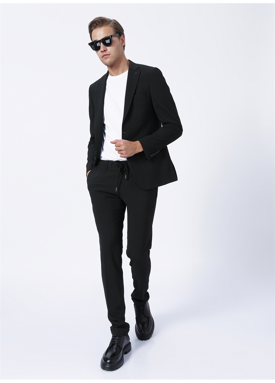 Altınyıldız Classics Normal Bel Slim Fit Siyah Erkek Takım Elbise 4A3022200003