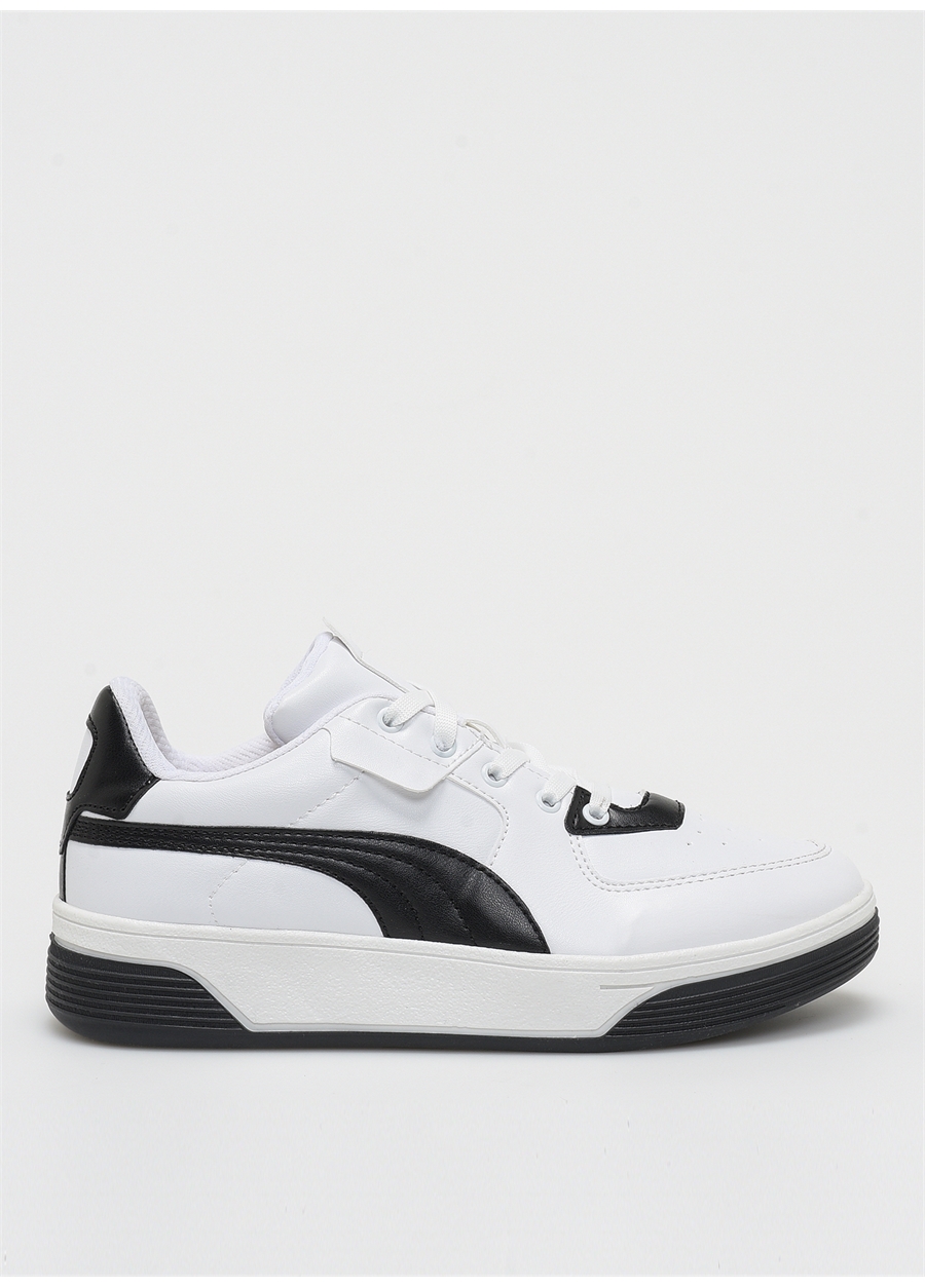 F By Fabrika Beyaz - Siyah Kadın Sneaker NOIRA