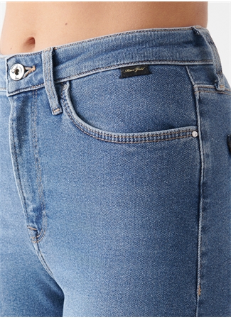 Mavi Yüksek Bel Dar Paça Mom Fit Kadın Denim Pantolon M101077-82194 STAR Mid Brushed GOLD_6