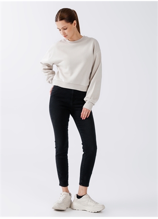 Mavi Bisiklet Yaka Gri Kadın Sweatshırt M1611147-70078 CROP SWEATSHIRT Dawn_1