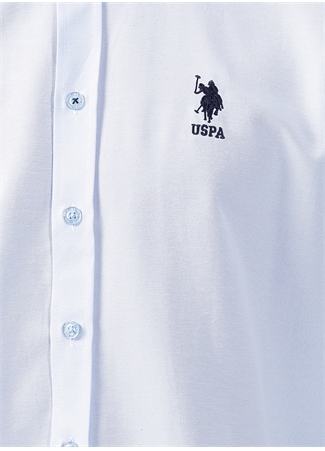 U.S. Polo Assn. Düğmeli Yaka Açık Mavi Erkek Gömlek GOX022K_4