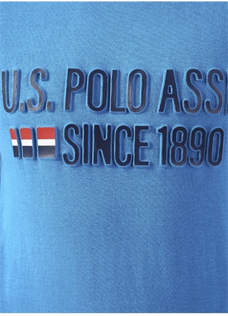 U.S. Polo Assn. Bisiklet Yaka Mavi Erkek Kazak KOLON_4