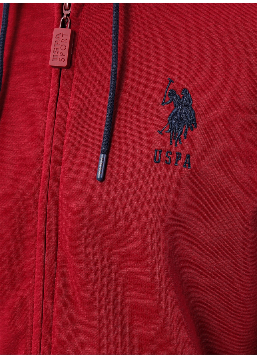 U.S. Polo Assn. Kapüşon Yaka Kırmızı Erkek Sweatshırt GARMANSK022_4