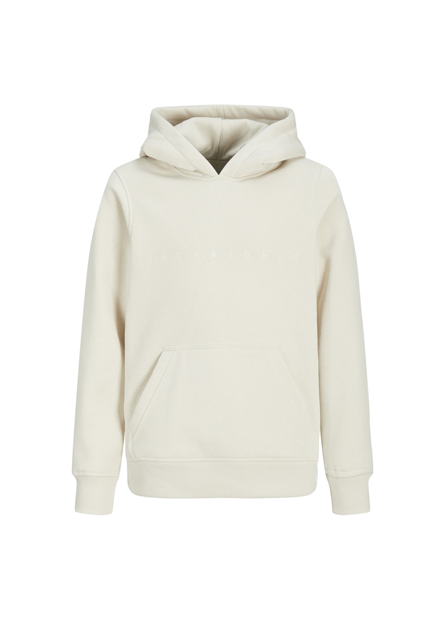 Jack & Jones Krem Erkek Çocuk Kapüşonlu Uzun Kollu Baskılı Sweatshirt JORCOPENHAGEN SWEAT HOOD NOOS JNR