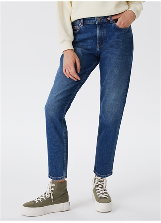 Lee Cooper Normal Bel Ankle Paça Rahat Kadın Denim Pantolon 231 LCF 121011 FUNNY CAUSA BLUE_1