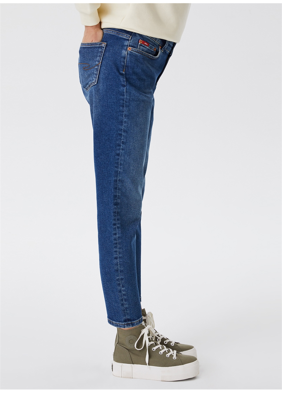 Lee Cooper Normal Bel Ankle Paça Rahat Kadın Denim Pantolon 231 LCF 121011 FUNNY CAUSA BLUE_2