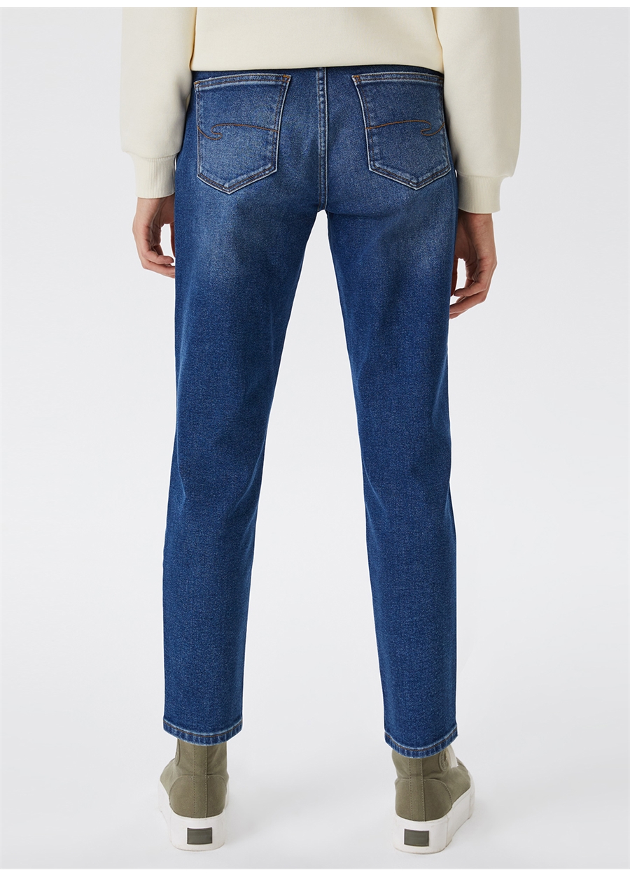 Lee Cooper Normal Bel Ankle Paça Rahat Kadın Denim Pantolon 231 LCF 121011 FUNNY CAUSA BLUE_4