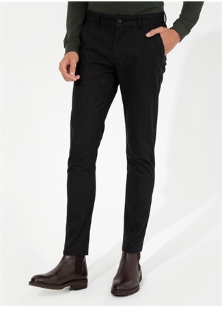 Pierre Cardin Normal Bel Normal Paça Slim Fit Siyah Erkek Pantolon DOBY_1