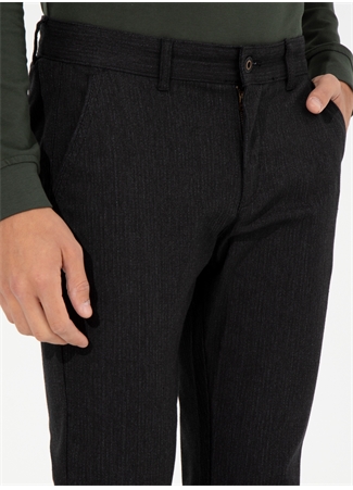 Pierre Cardin Normal Bel Normal Paça Slim Fit Siyah Erkek Pantolon DOBY_4