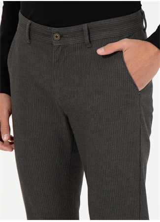 Pierre Cardin Normal Bel Normal Paça Slim Fit Yeşil Erkek Pantolon DOBY_5