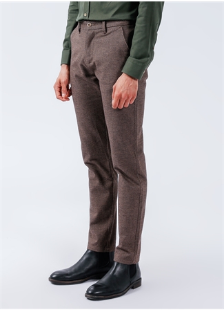 Pierre Cardin Normal Bel Normal Paça Slim Fit Kahve Erkek Pantolon TAUGON_2