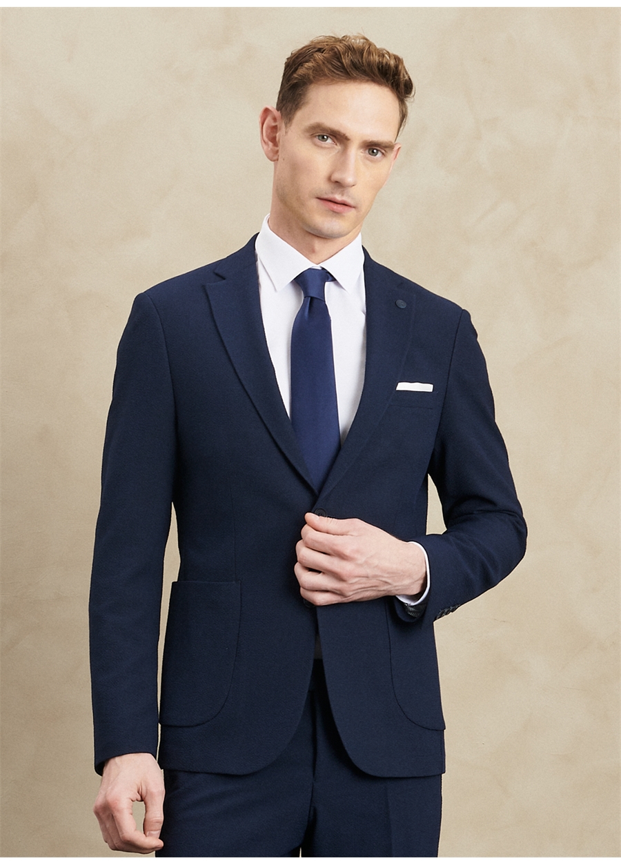 Altınyıldız Classics Normal Bel Extra Slim Lacivert Erkek Takım Elbise 4A3023100018
