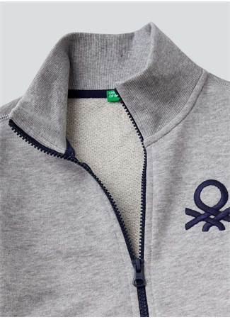 Benetton Erkek Çocuk Gri Melanj Sweatshırt 3J68C501B 501_1