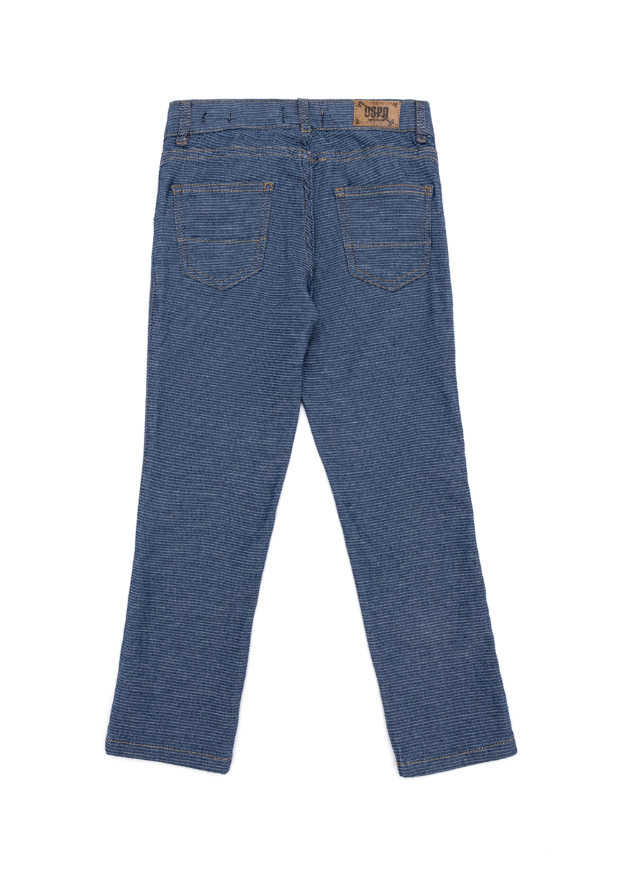 U.S. Polo Assn. Mavi Erkek Çocuk Boru Paça Slim Fit Denim Pantolon KOBEKIDS_6