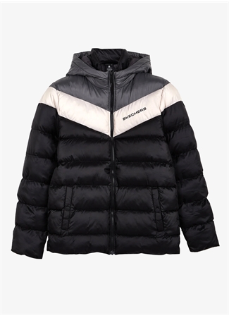 Skechers Siyah Erkek Ceket M Outerwear Colorblock Padded Jacke