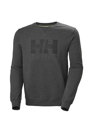 Helly Hansen Gri Erkek Bisiklet Yaka Sweatshirt HHA.34000_HH LOGO CREW SWEAT