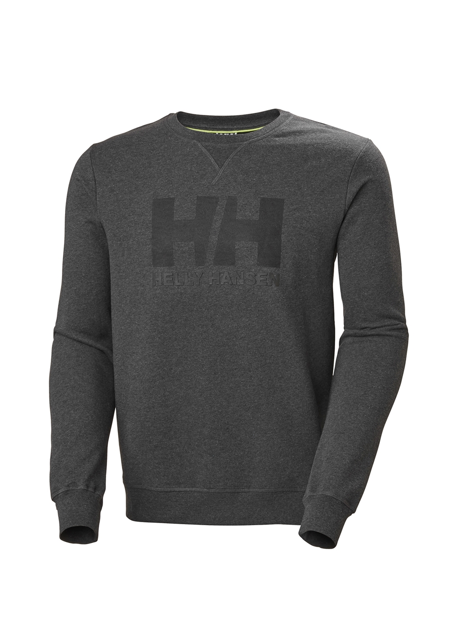 Helly Hansen Gri Erkek Bisiklet Yaka Sweatshirt HHA.34000_HH LOGO CREW SWEAT_0