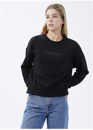 Columbia Siyah Kadın O Yaka Baskılı Sweatshirt CS0212 CSC W BAR SPLIT CROP SWEATSH_2