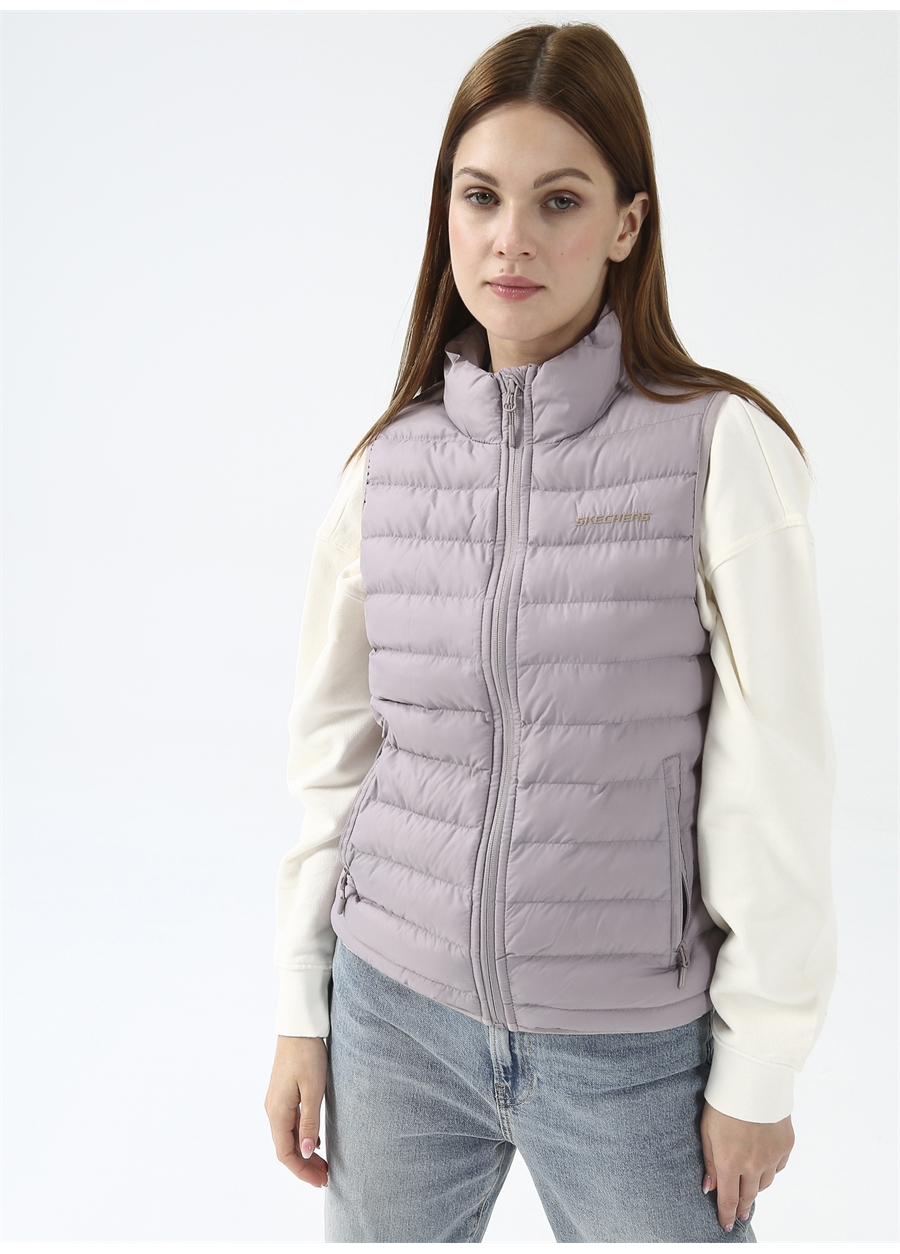 Skechers Lila Kadın Dik Yaka Regular Fit Şişme Yelek S212262-506W Essential Vest