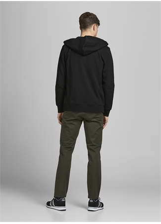 Jack & Jones O Yaka Siyah Erkek Sweatshırt JJEBASIC SWEAT ZIP HOOD NOOS_3