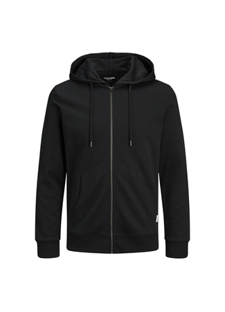 Jack & Jones O Yaka Siyah Erkek Sweatshırt JJEBASIC SWEAT ZIP HOOD NOOS_6