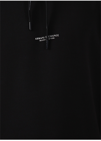 Armani Exchange Kapüşon Yaka Siyah Erkek Sweatshırt 8NZM94 1200-BLACK_4