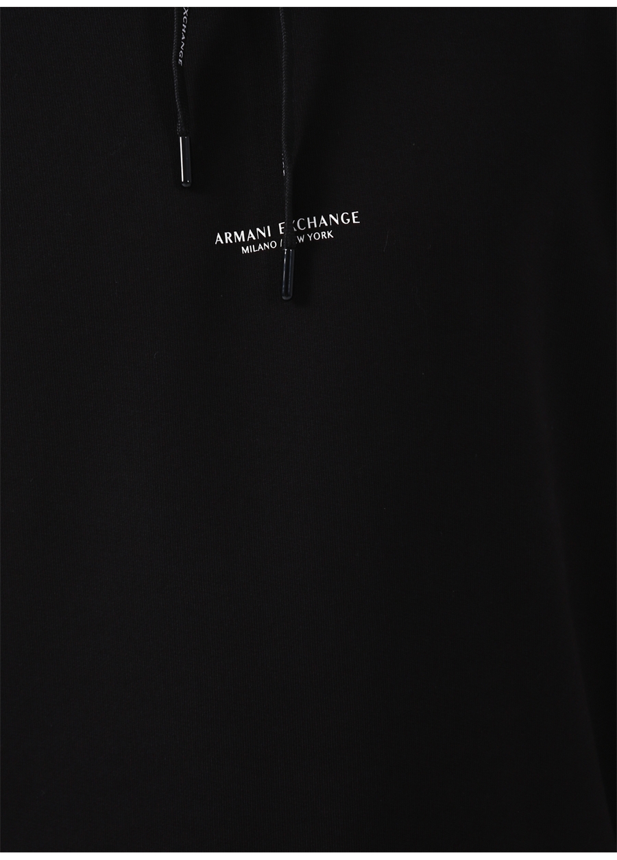 Armani Exchange Kapüşon Yaka Siyah Erkek Sweatshırt 8NZM94 1200-BLACK_4