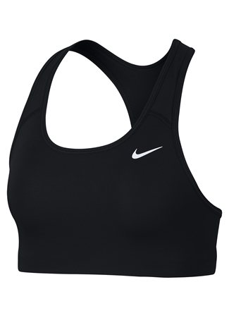 Nike Siyah - Gri - Gümüş Yuvarlak Yaka Kadın Sporcu Sütyeni BV3630-010 W NK DF SWSH NONPDED BRA_4