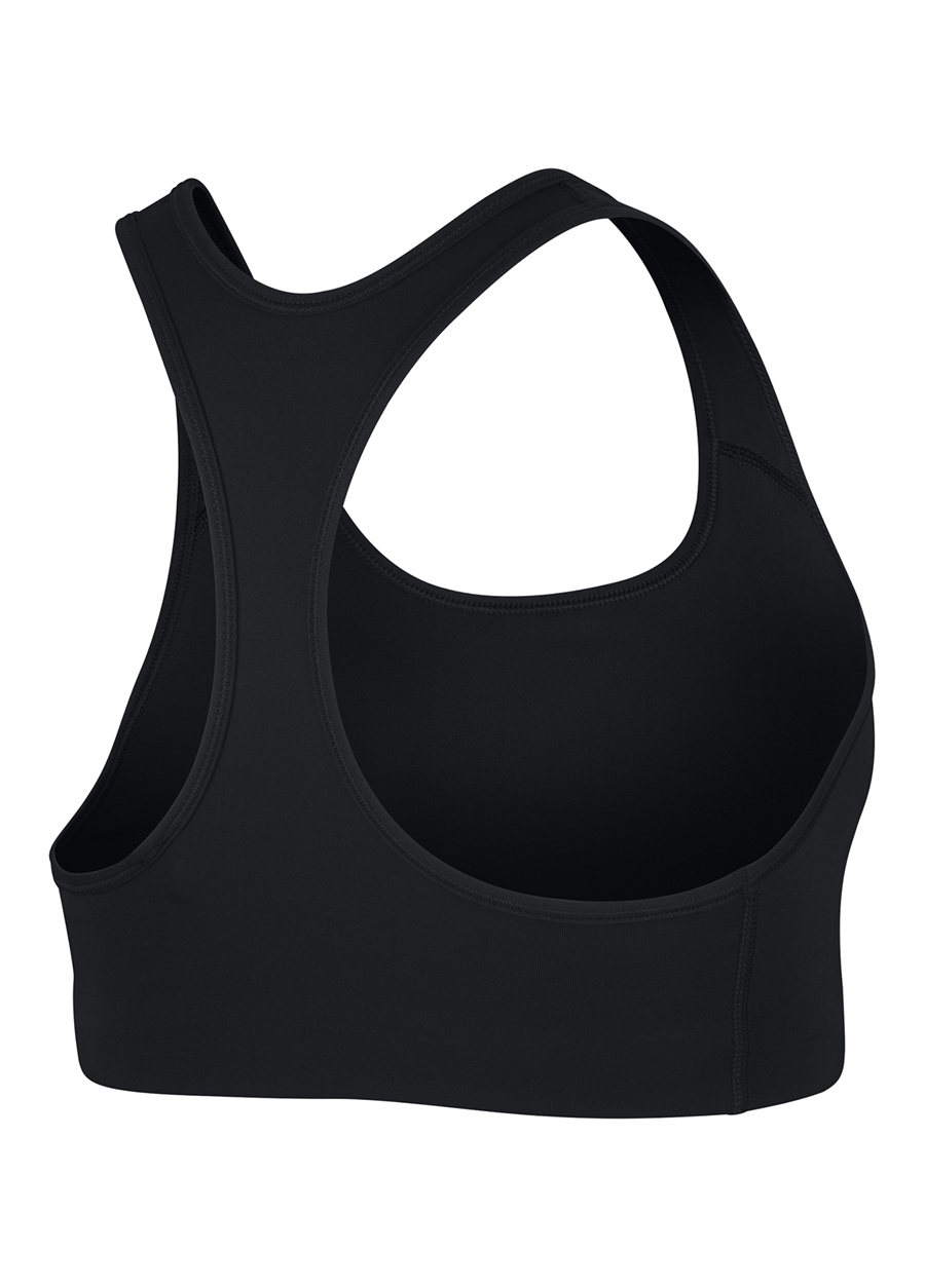 Nike Siyah - Gri - Gümüş Yuvarlak Yaka Kadın Sporcu Sütyeni BV3630-010 W NK DF SWSH NONPDED BRA_5