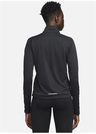 Nike Siyah - Gri - Gümüş Kadın Dik Yaka Sweatshirt DQ6377-010 W NK DF PACER HZ_2