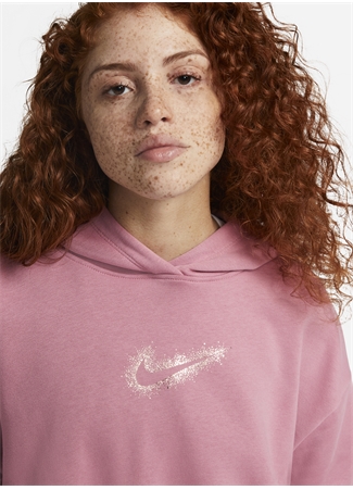 Nike Kırmızı - Pembe Kapüşonlu Kadın Sweatshirt DQ6776-667 W NSW STRDST GX HDY_3