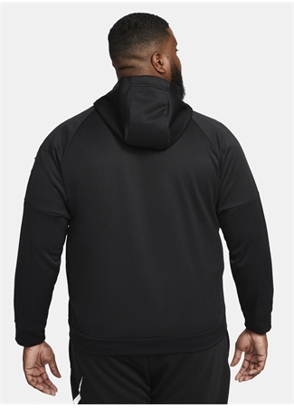 Nike Siyah - Gri - Gümüş Erkek Kapüşonlu Baskılı Zip Ceket DQ4830-010 M NK TF HD FZ_2